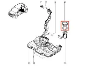 Dépose de la pompe à carburant Twingo III Phase 1 (2014-2019)