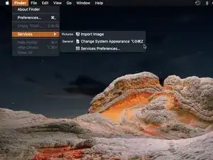 Comment créer un raccourci pour l'apparence du système