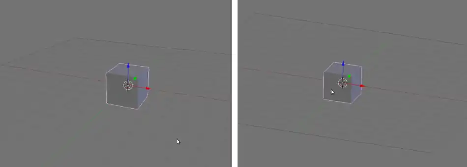 Différence entre Orthographic et Perspective dans Blender