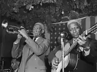 Bunk Johnson, Leadbelly, George Lewis, Alcide Pavageau, juin 1946