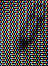 Les « phosphores » d'un écran cathodique de type « informatique »