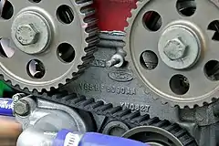 courroie et poulies dentées