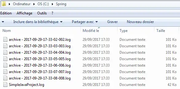 Log4j - Size based triggered files - 2017-09-29