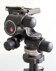 Tête orientable, les axes de rotation sont parfaitement visibles ici