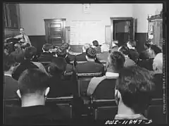 Slowking4Raymond Runk, fire captain, lecturing volunteer fire watchers