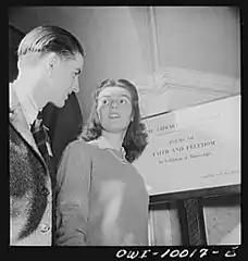 Students in the hallway of the Library of Congress